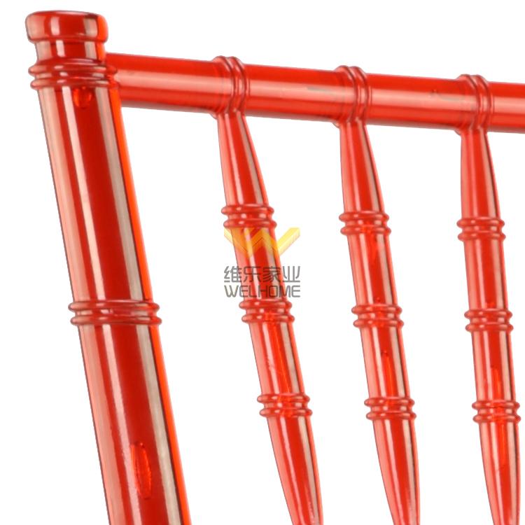 high quality red color PC chiavari chair on sale